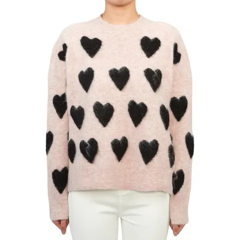 올세인츠 아모라 여성 니트 WK535Z PALE PINK BLACK +할인쿠폰