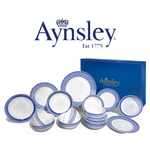 [앤슬리] 영국 명품그릇 아스톤 블루 4인 홈세트 16p - 현대Hmall