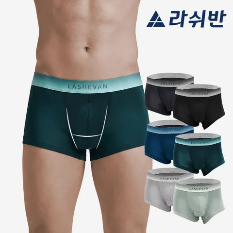 [라쉬반] H분리 나무소재 남성팬티 프리미엄 셀루켓 무브프리 6종
