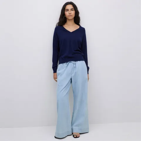 [예르세] [최초가199000] Cotton and Tencel Blend Denim Pants SKY BLUE