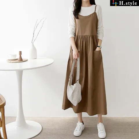 H스타일(IM)토리롱OPS/롱원피스/미시/홈웨어/가을/캐주얼