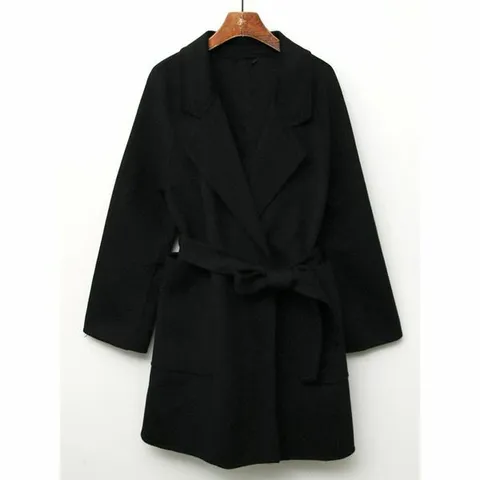 [하프클럽/샵앤]여성 간절기 울100 나그랑 베이직 하프코트 SIU-WJK-3696-블랙