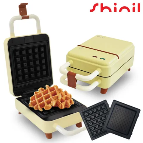 신일 와플메이커 SSW-CW6002KP 와플 샌드위치 크로플 와플기계 샌드위치메이커 옐로우