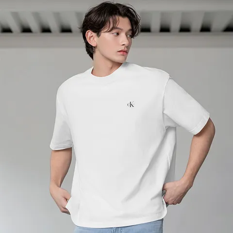 [현대백화점] [CK진] 남녀공용 2PK 모노그램 로고 반팔 티셔츠(4RAB217) +할인쿠폰