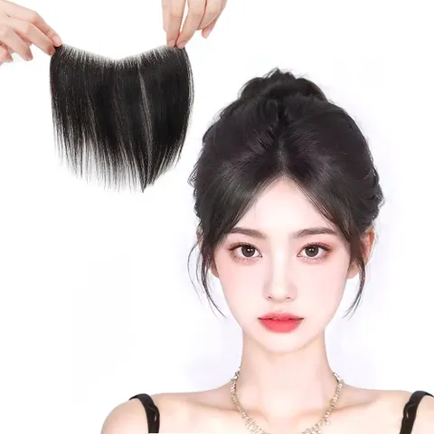 인모 헤어 부분가발(접착면2cm) (16x17cm)