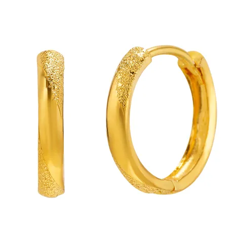 [한국금다이아몬드] 여자 순금 원터치 링 귀걸이 사선 쪼이 24K 3.75g +할인쿠폰