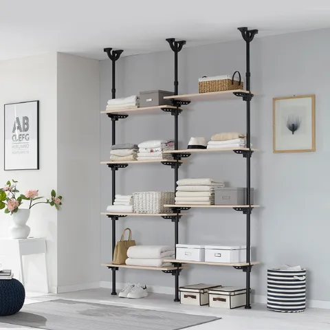 이지온 드레스룸 EOB-308M 행거 고급원목선반