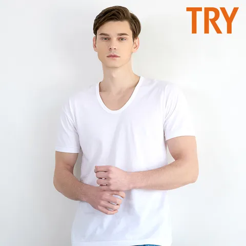 TRY 남성 에센셜 코튼 반팔 런닝 4매 +할인쿠폰