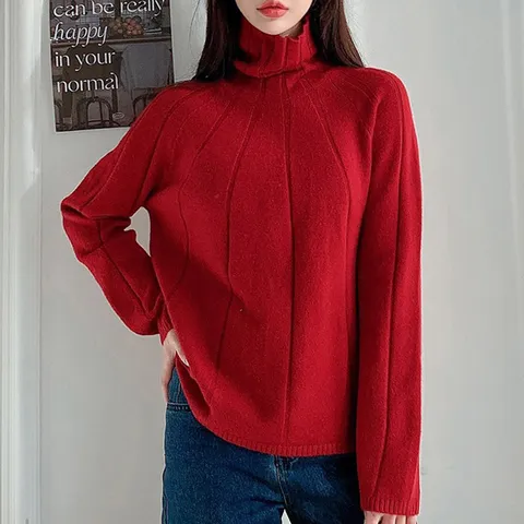 [유어하젤] 바하마 캐시미어 골지 터틀넥 니트_W3626 - 현대Hmall