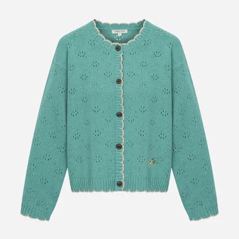 [현대백화점] [써스데이아일랜드] 플라워 자수 라운드넥 가디건 (T256MCD322W) +할인쿠폰