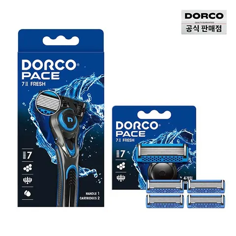 [도루코]페이스7Ⅱ프레쉬 7중날 면도기(날2입)+면도날 4입_(총6입)