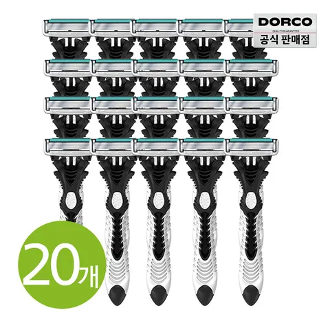 [도루코]페이스6 6중날 휴대용 일회용 면도기 20개