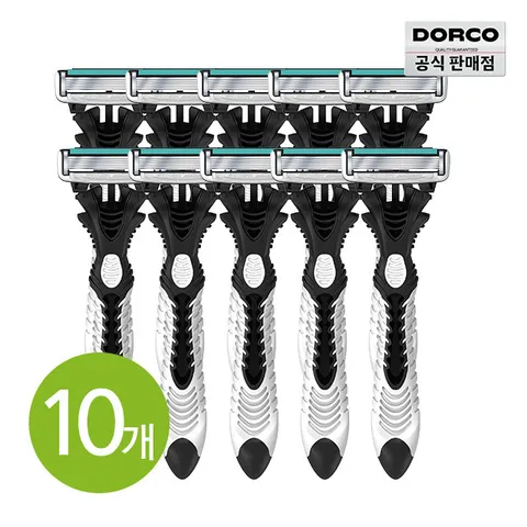 [도루코]페이스6 6중날 휴대용 일회용 면도기 10개