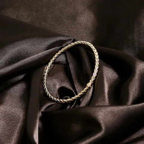 [ 100% MADE IN ITALY](키멘토) 18K 3.3mm 클래식 스트레치 브레이슬릿 +무이자12개월