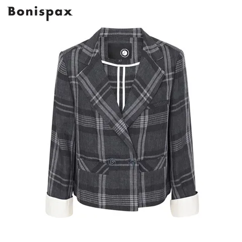 [보니스팍스(Bonispax)] 린넨 100 테일러드 숏 자켓  (택가격: 459000원) +할인쿠폰