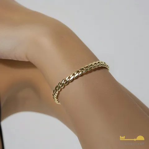 [100% MADE IN ITALY]{골든클레프} 18K 커브체인 팔찌 +무이자12개월