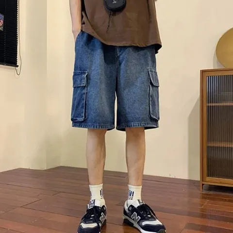 남성 캐주얼 카고 반바지 워싱 사이드포켓 하프팬츠