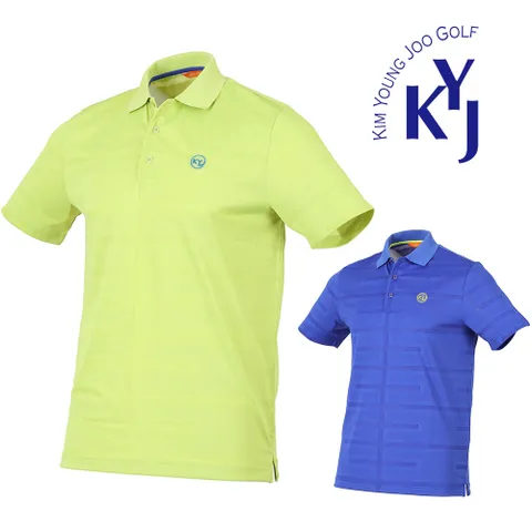 [김영주골프] 여름 남성 펀칭 라인 티셔츠_GGMMTS98