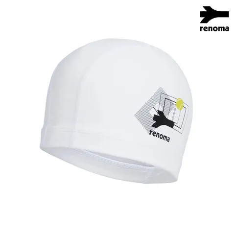 [현대백화점] [구매시 폴리백 증정(소진시까지)][레노마수영복]남여공용 성인 스포츠게임 PU 수영모자  화이트 RO-RC2E010-WH  +할인쿠폰 +사은품(폴리백)