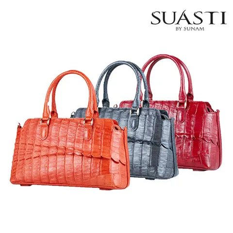 [수아스티]리얼악어 클레이 토트백 3칼라 +할인쿠폰