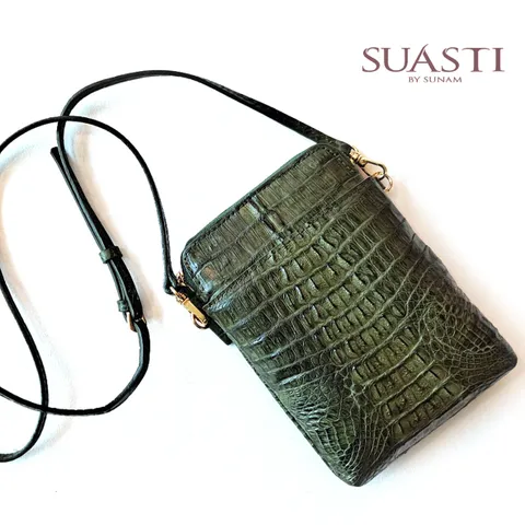 [수아스티]리얼악어 미니크로스백 3칼라