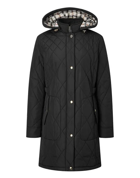 [닥스 골프 여성] [24FW] WNJU4D701BK 스테디셀러퀼팅 탈착 후드 패딩 점퍼 BLACK +할인쿠폰