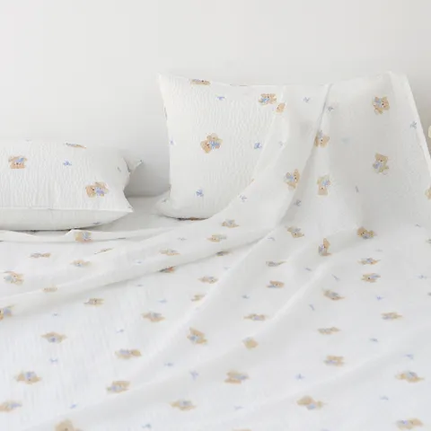 아망떼 허니베어 시어서커 리플 여름 홑이불Q