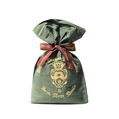 [현대백화점] [산타 마리아 노벨라] 포푸리 로고 자수 실크 파우치 - 그린 40g