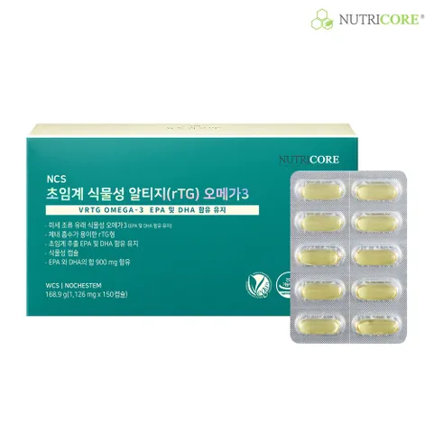 [뉴트리코어] 초임계 식물성 알티지(rTG) 오메가3 4+1개입