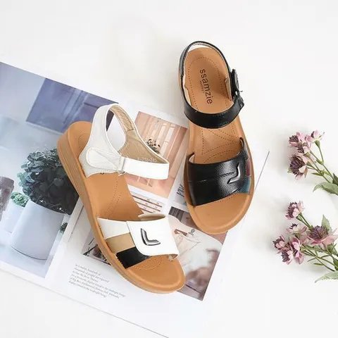 아트박스/베리콕 3단 컬러배색 찍찍이 쿠션 편한 샌들