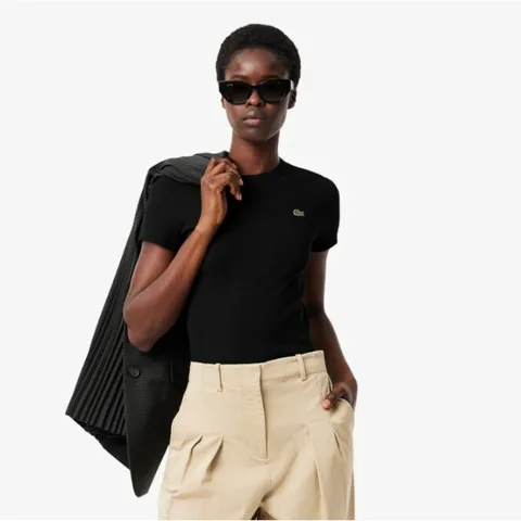 [현대백화점] 라코스테우먼 25SS 여성 립조직 슬림핏 반팔 티셔츠 TF5538-55G 031