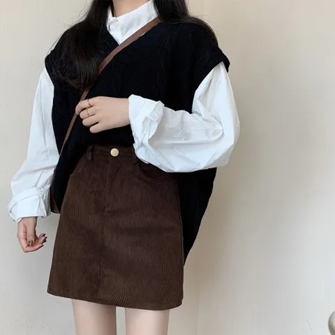 스커트 치마 SK 하이웨스트 A라인 심플 SSH 103 +할인쿠폰