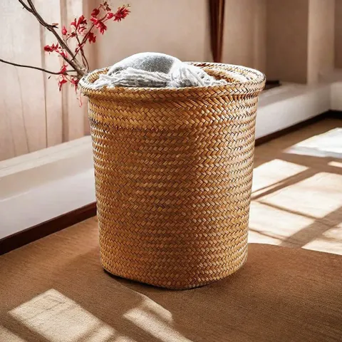 에코벨 라탄화분 바구니 커버 가리개 30X30CM/거치대 스탠드