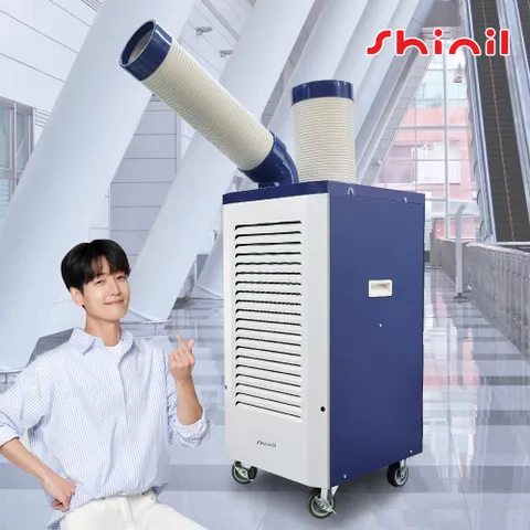 [국산] 신일 산업용 실외기 없는 코끼리 이동식에어컨 창고 주방1구 SMA-PC3300B