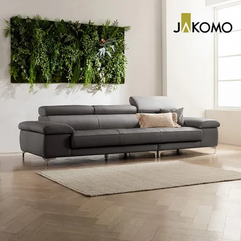 [자코모] 노바 3.5인 기.능성 천연면피 소가죽 소파 +할인쿠폰