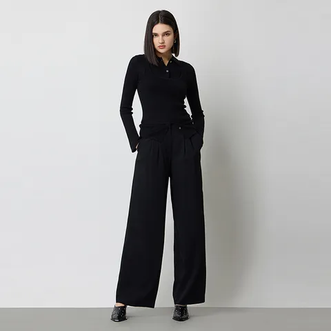 [시슬리] 울 블렌드 뷔스티에 레이어드 니트_SAKP03511BK +할인쿠폰