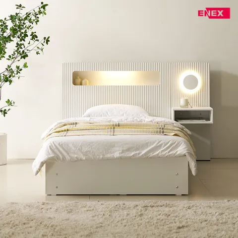 켄싱턴 호텔 LED 3단 서랍수납 침대 프레임 SS (패널 매트 미포함) +할인쿠폰