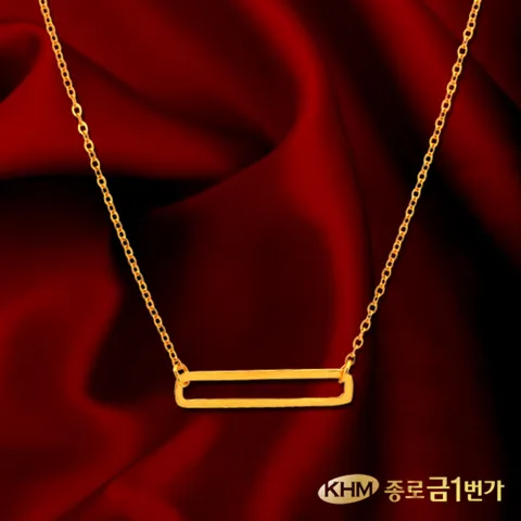 [종로금1번가] 목걸이 순금24K 주얼리 3.75g 사각링