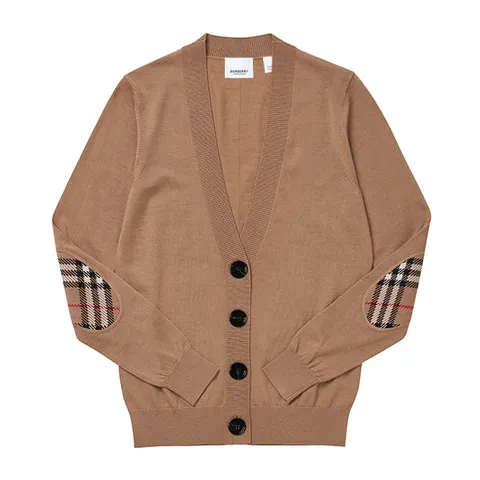 버버리 8074885 DORNOCH 도녹 빈티지 체크 엘보 패치 여성 가디건 +할인쿠폰