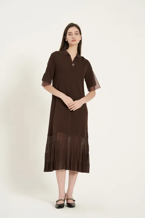 [DOHO] 글리터링 니트 레이어 원피스 (DX7KO010) +할인쿠폰