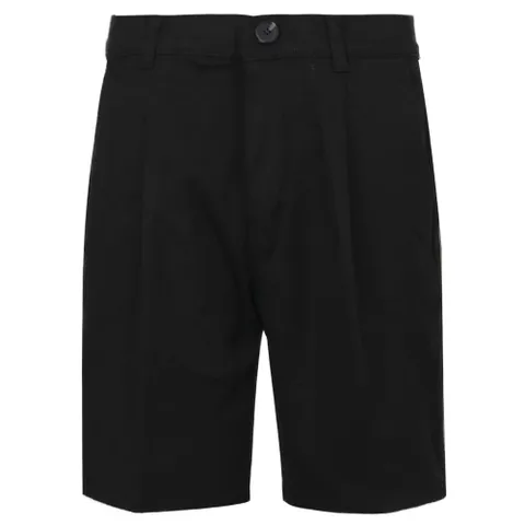 국내생산 여름 남자 핀턱 스판 면 반바지 NE5-PTH-Q028-검정