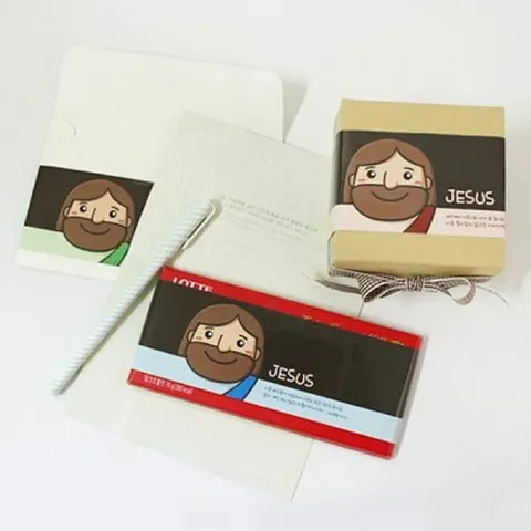 더워드 Smile Jesus 포장 스티커 (9장)