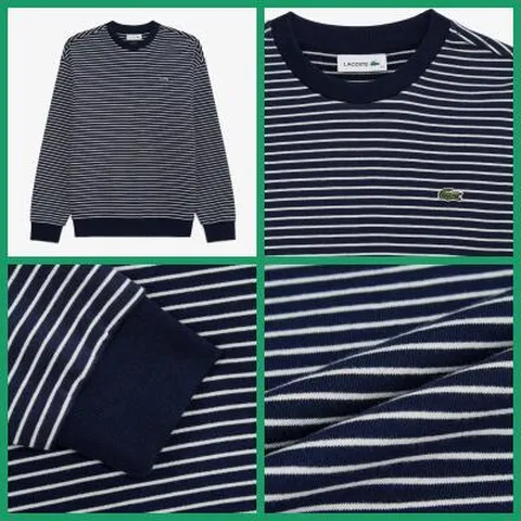 [현대백화점] [라코스테여성]25FW스트라이프 크루넥 스웻셔츠SF931E-55N166 +할인쿠폰