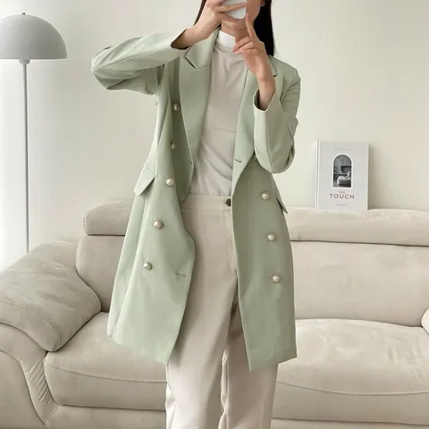 [하프클럽/옷자락]여자 파스텔 슬림핏 프린세스 가을자켓 진주단추 코트