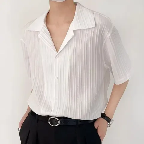 남방 셔츠 시원한 반팔 카라 얇은 시스루 남자 여름 +할인쿠폰