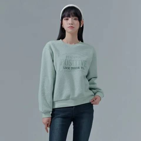 [체이스컬트] 여성 테리 자수 맨투맨티셔츠-CFRG5177D0H