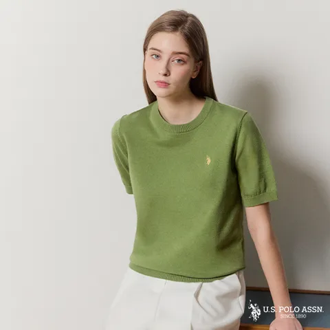 [U.S. POLO ASSN.] USPA 26SS 여성 코튼 반팔니트 단품 - 현대Hmall