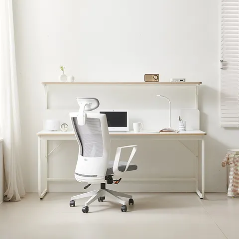 나무뜰 하딘 화이트 선반형 철제 책상 1800 CNM030C