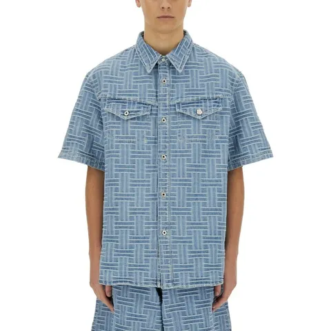 [해외배송][겐조] 데님 버튼업 칼라 셔츠 FF55DC1026J4 DB +할인쿠폰