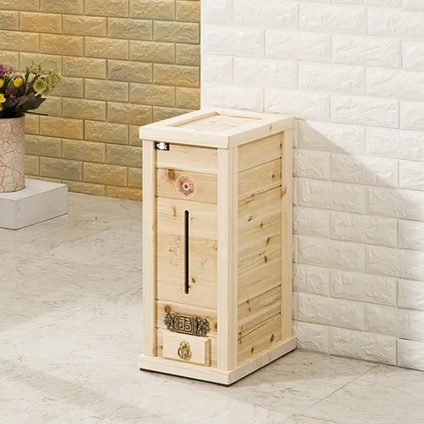 [포메리트] 편백나무 원목 쌀통 20kg